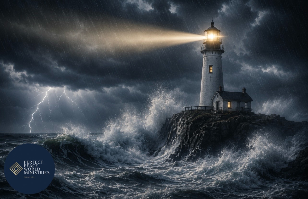 Lighthouse Standing Firm in a Storm